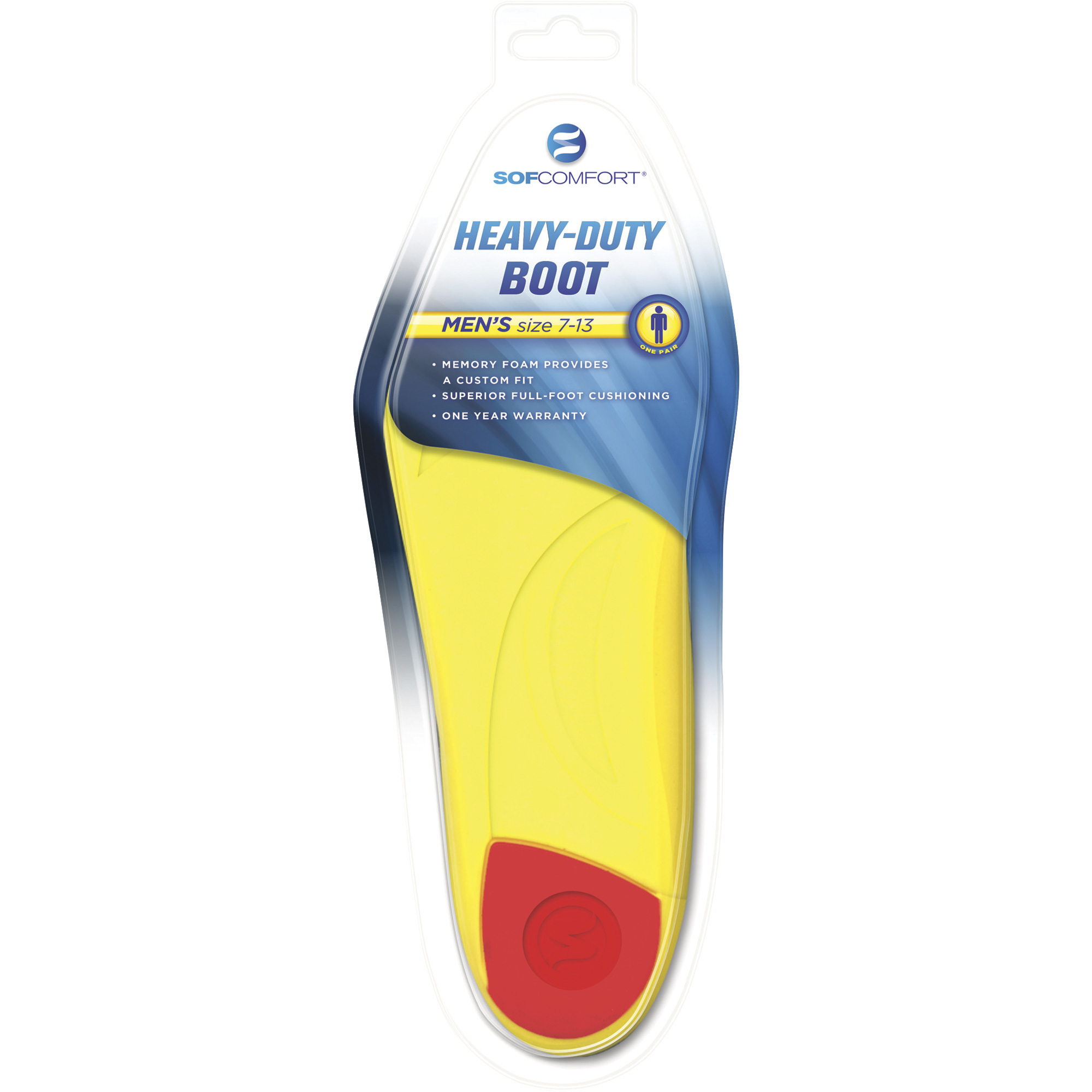 SOFCOMFORT Heavy-Duty Boot Inserts - 1 Pair, Men's Sizes 7-13